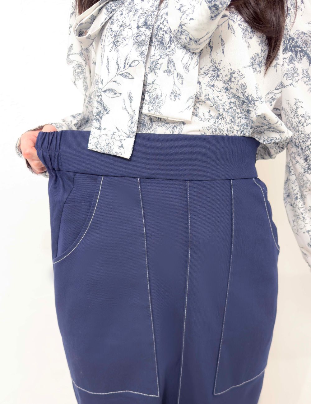 【ベーシックライン】デニムライクスカート