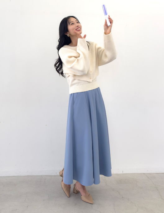 [Basic Line] Double Pocket Flared Skirt