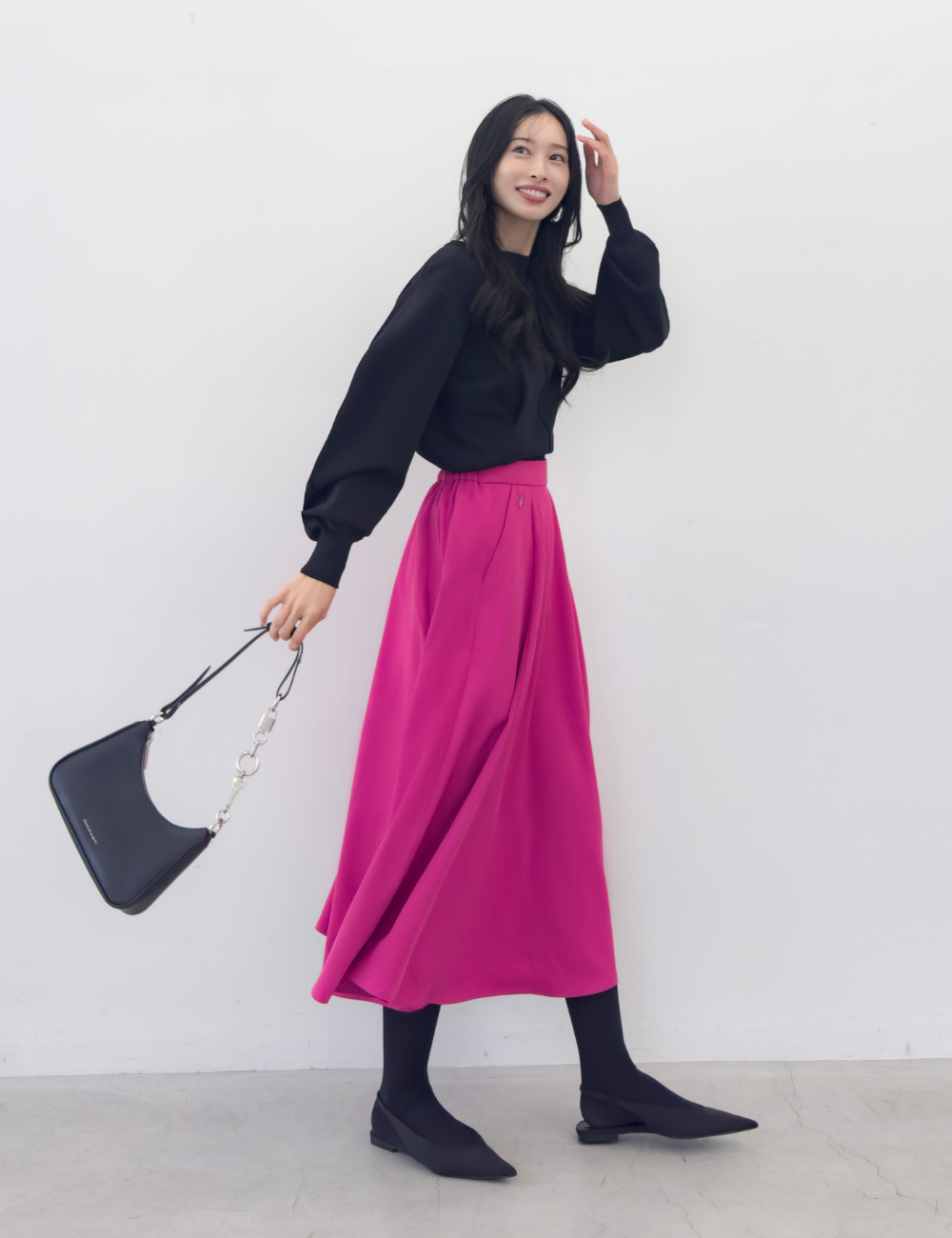 [Basic Line] Double Pocket Flared Skirt
