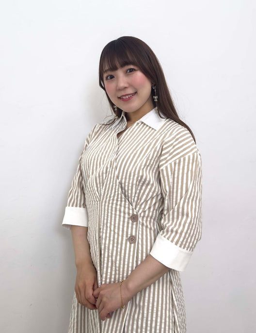 フロントオープンシャツワンピ