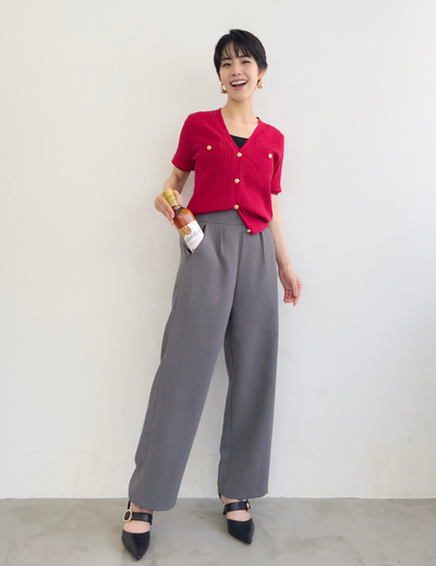 【ベーシックライン】ライトバレルレッグパンツ - Pinup Closet ONLINE STORE