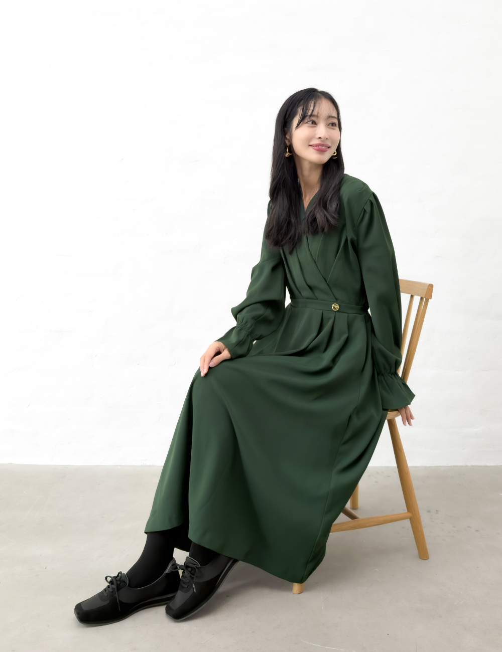 カシュクールタックワンピ