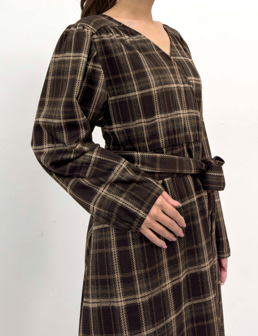 Cache-coeur Checked Dress