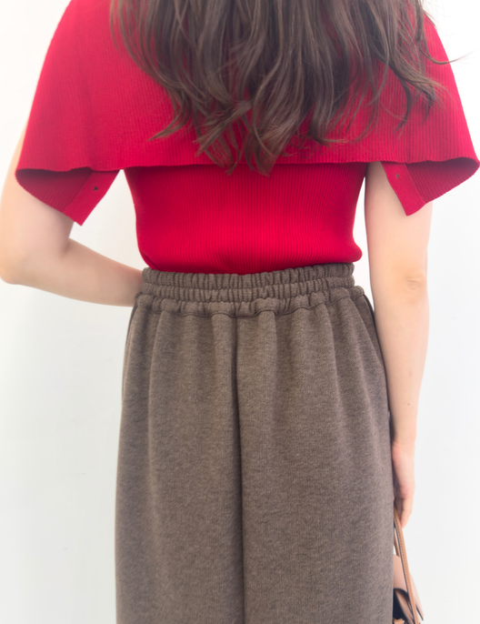 [Basic Line] Fleece-lined I-line skirt