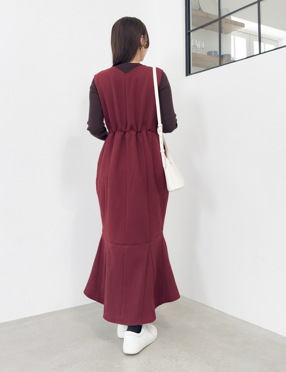 【べーシックライン】ダブルポケットジャンパースカート