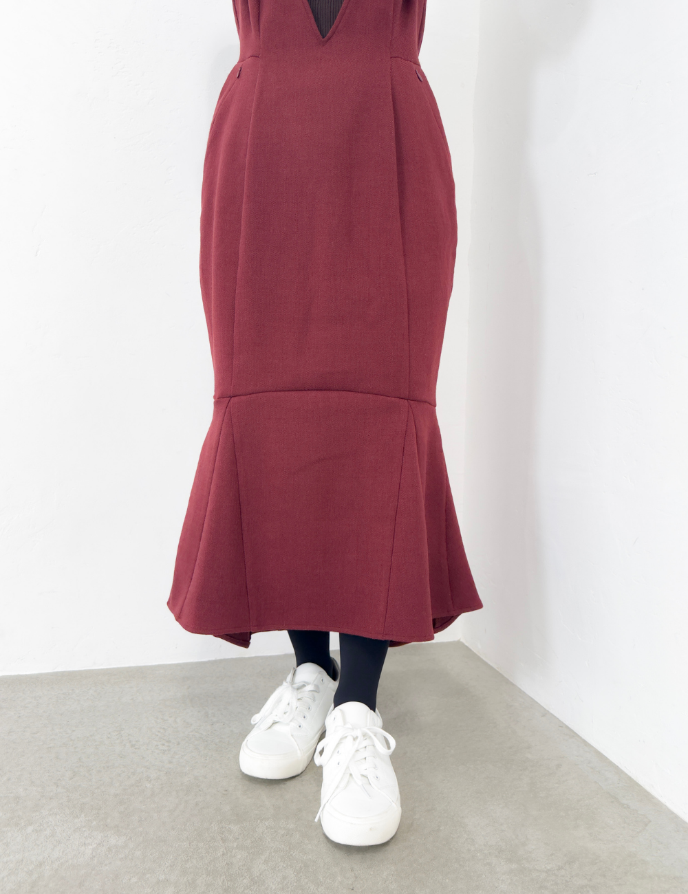 【べーシックライン】ダブルポケットジャンパースカート