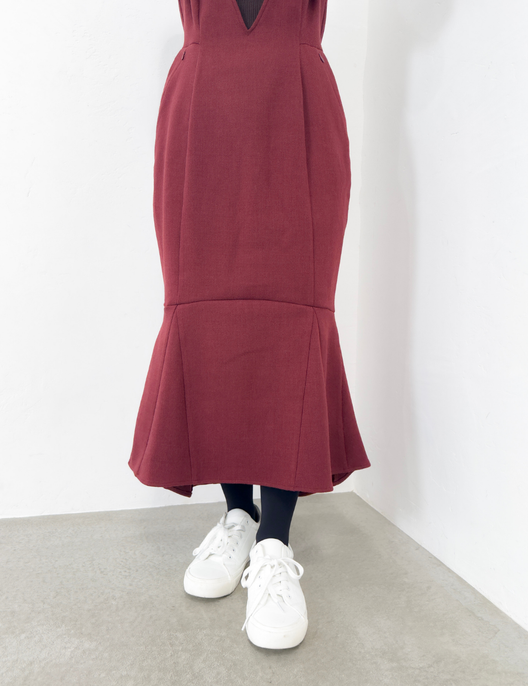 【べーシックライン】ダブルポケットジャンパースカート