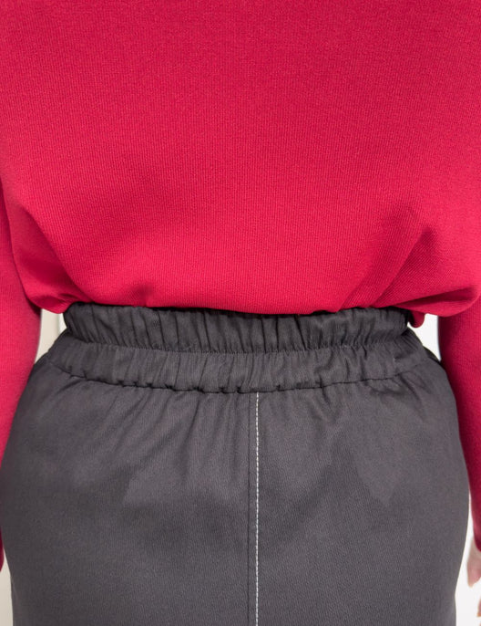 【ベーシックライン】デニムライクスカート