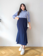 【べーシックライン】ダブルポケットポンチマーメイドスカート