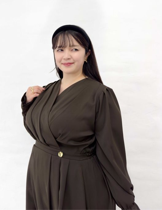 カシュクールタックワンピ