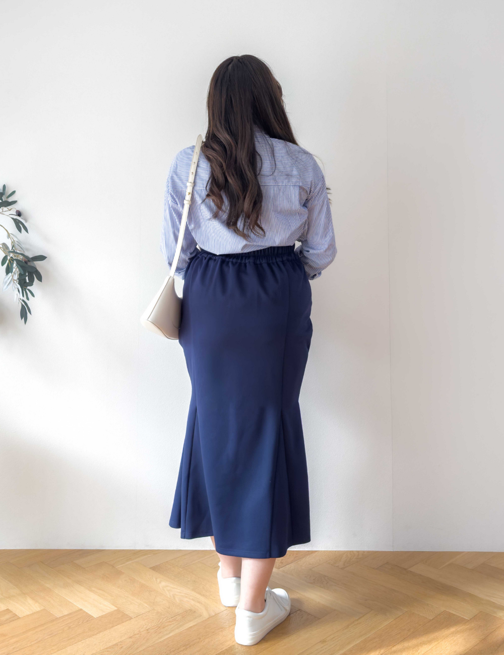 【べーシックライン】ダブルポケットポンチマーメイドスカート