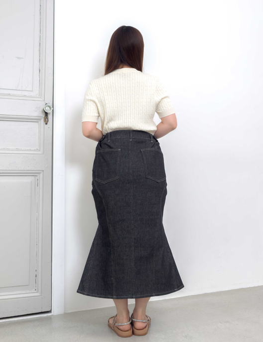 [Kaihara Denim] Adjustable Stretch Mermaid Skirt [Unbelievable Stretch]
