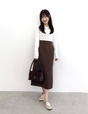 【Setup compatible】Herringbone I-line skirt