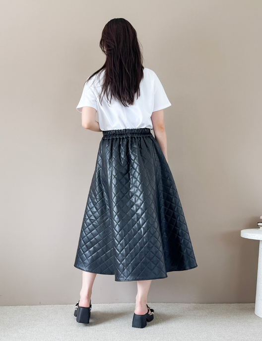 [Basic Line] Double Pocket Flared Skirt