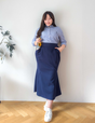 【べーシックライン】ダブルポケットポンチマーメイドスカート
