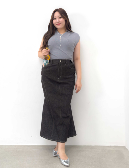 [Kaihara Denim] Adjustable Stretch Mermaid Skirt [Unbelievable Stretch]