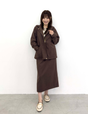 【Setup compatible】Herringbone I-line skirt