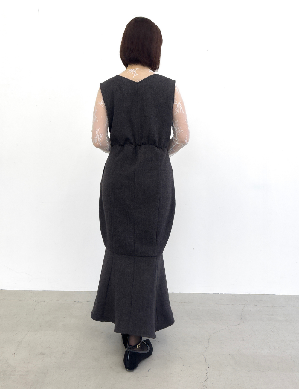 【べーシックライン】ダブルポケットジャンパースカート