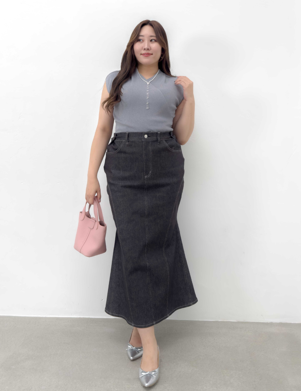 [Kaihara Denim] Adjustable Stretch Mermaid Skirt [Unbelievable Stretch]