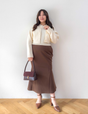 【べーシックライン】ダブルポケットポンチマーメイドスカート