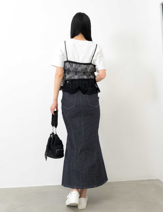 [Kaihara Denim] Adjustable Stretch Mermaid Skirt [Unbelievable Stretch]