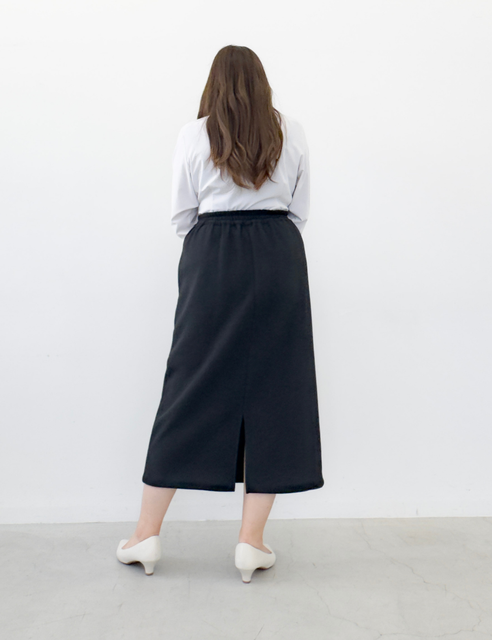 [Basic Line] Fleece-lined I-line skirt