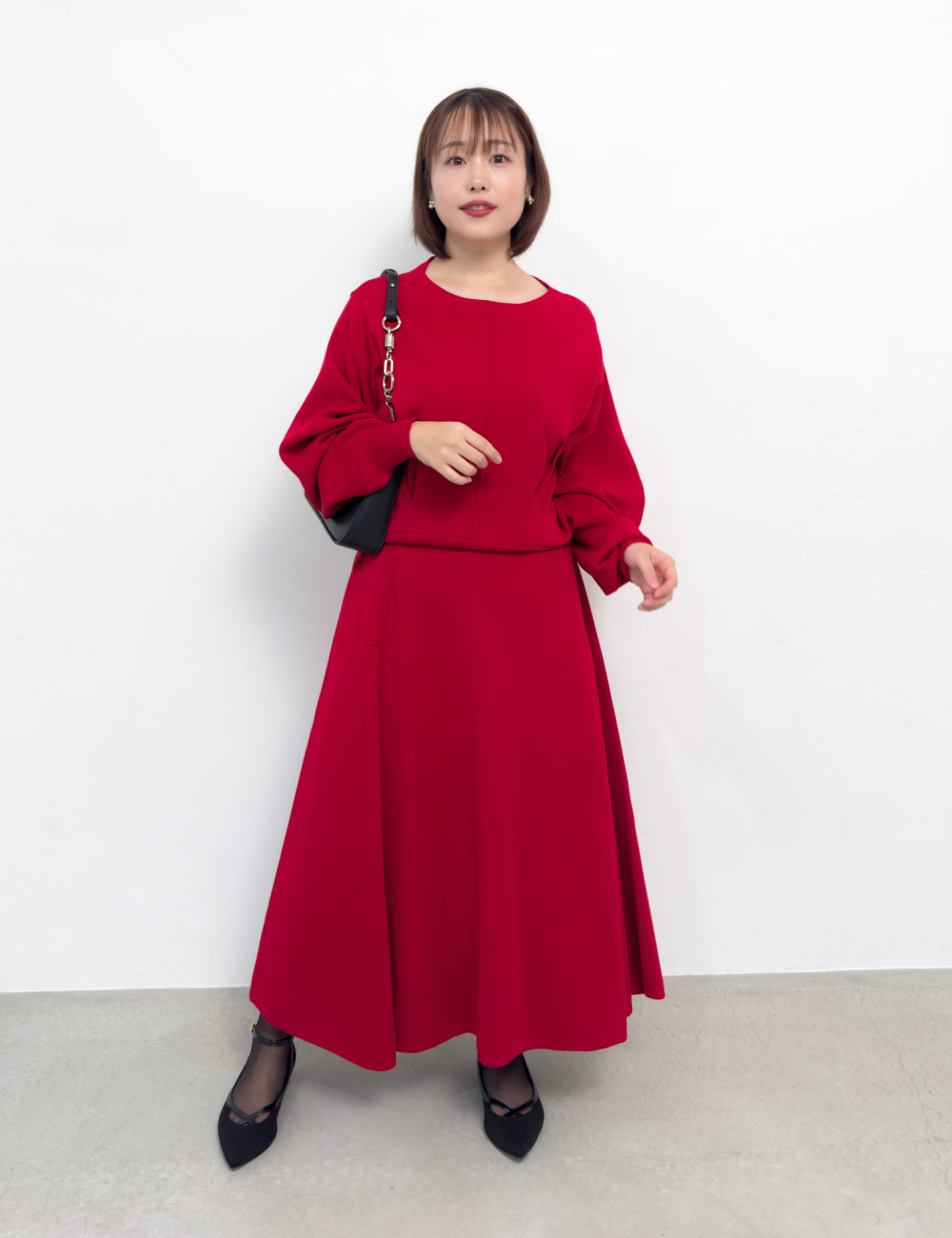 ウエストタックニットセットアップ