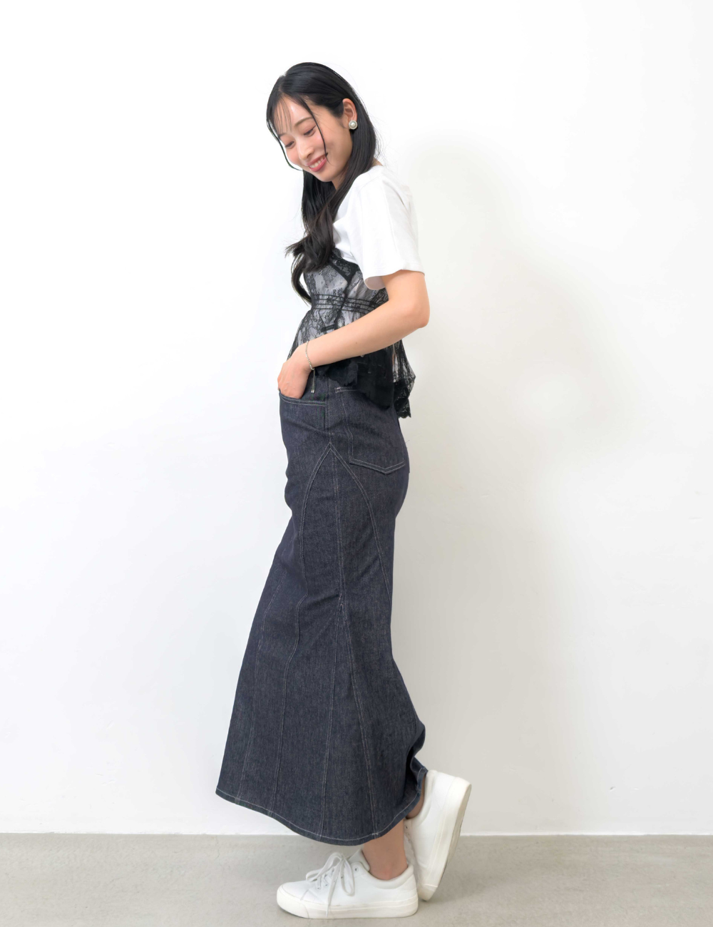 [Kaihara Denim] Adjustable Stretch Mermaid Skirt [Unbelievable Stretch]