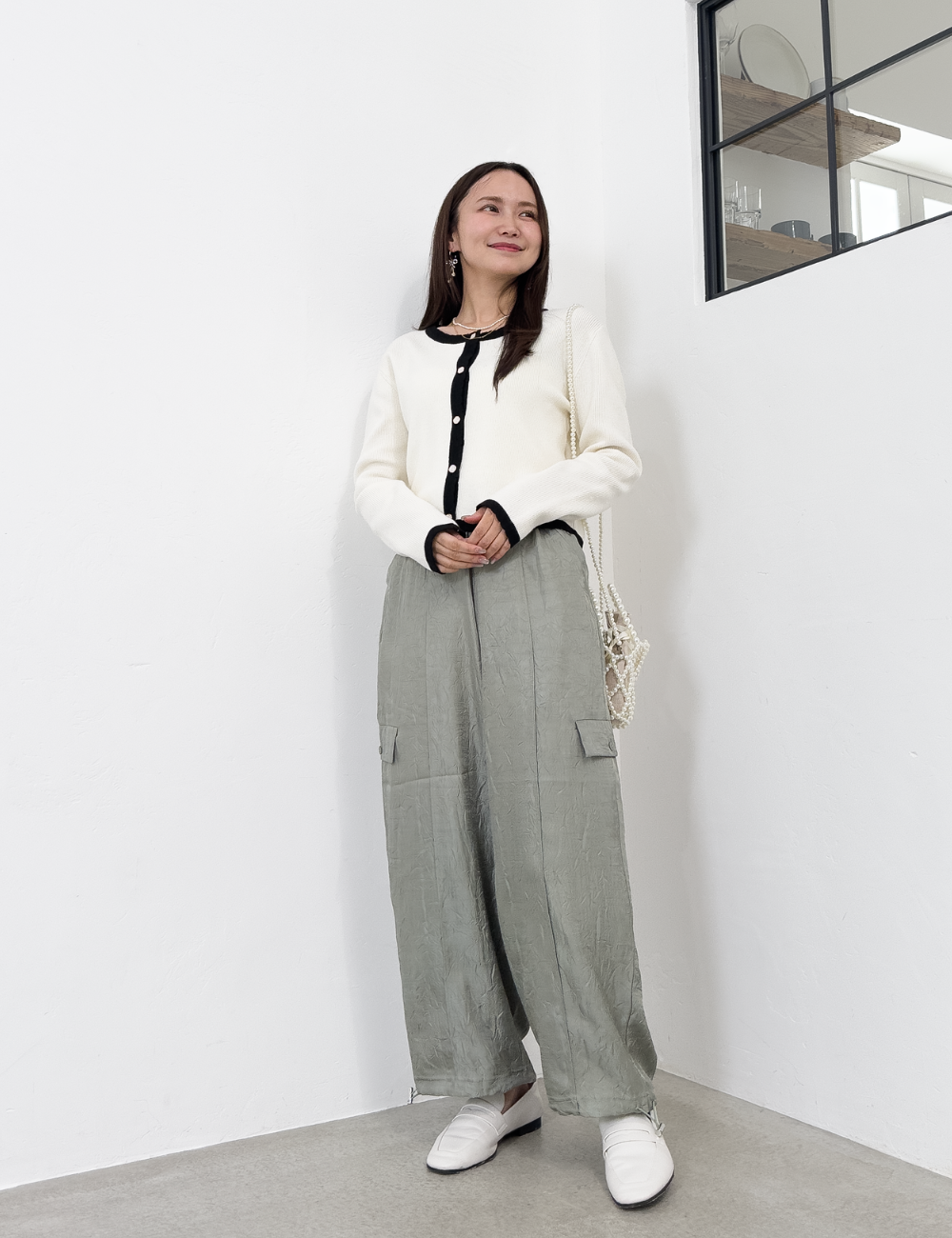 [Can be set up] Venetian lace pants 