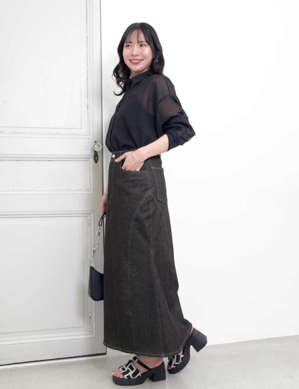 [Kaihara Denim] Adjustable Stretch Mermaid Skirt [Unbelievable Stretch]