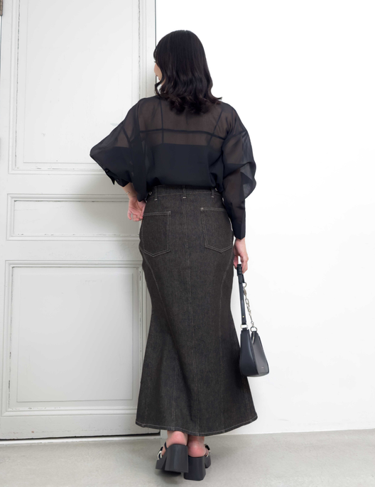 [Kaihara Denim] Adjustable Stretch Mermaid Skirt [Unbelievable Stretch]