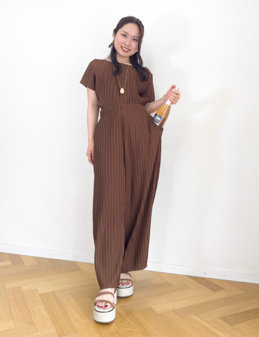 プリーツストレートパンツ| CINEMATIQ by Pinup Closet プリーツストレートパンツ| CINEMATIQ by Pinup Closet