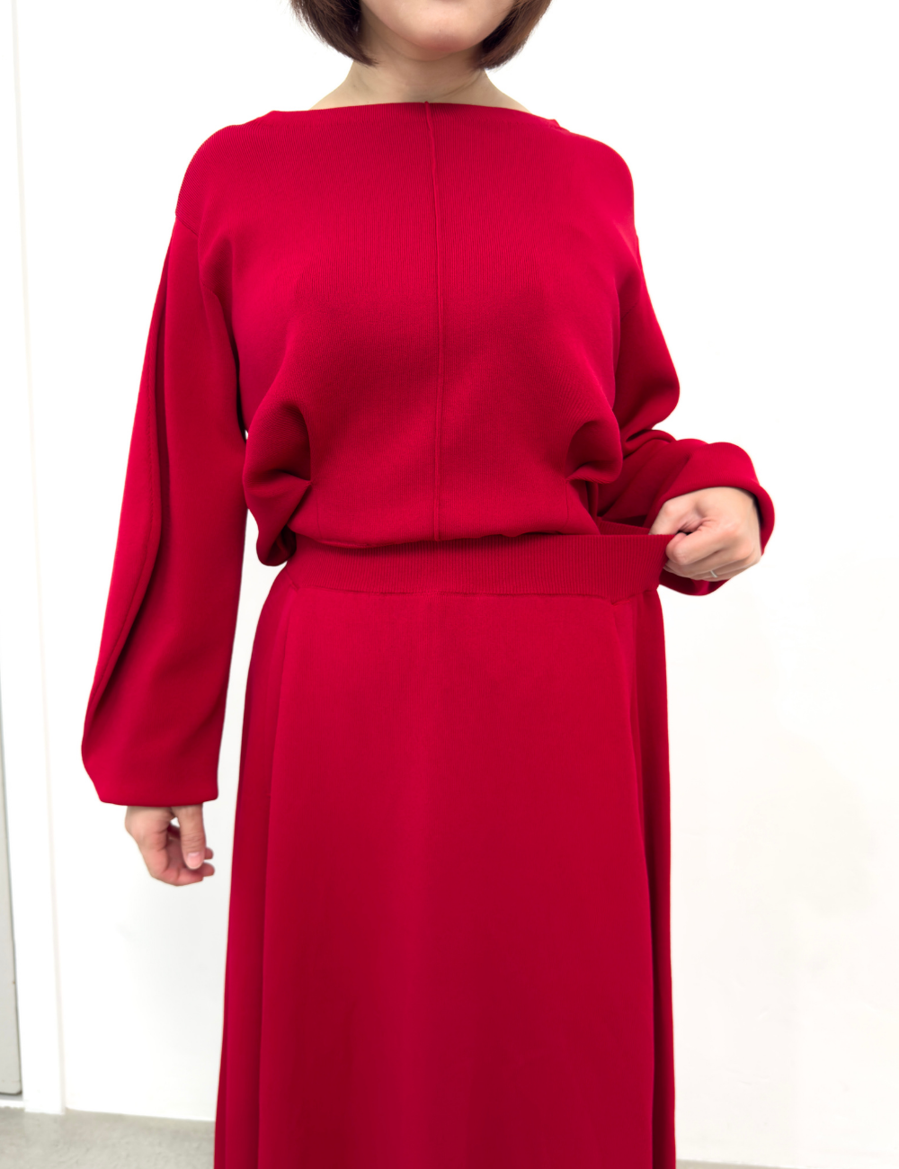 ウエストタックニットセットアップ