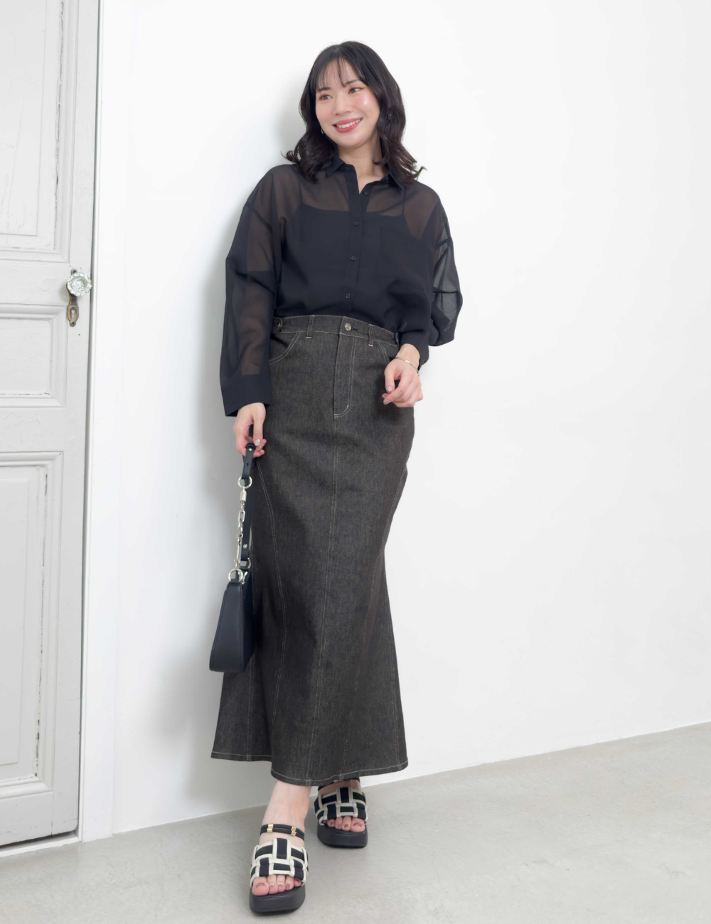 [Kaihara Denim] Adjustable Stretch Mermaid Skirt [Unbelievable Stretch]