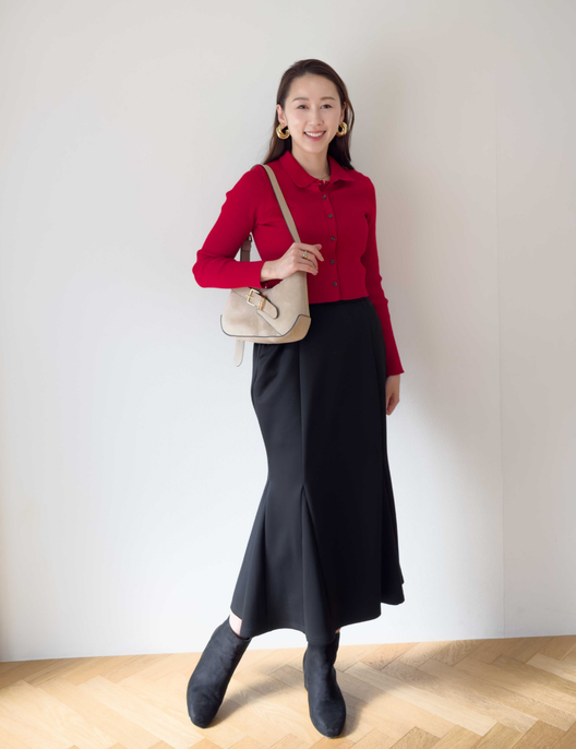 【べーシックライン】ダブルポケットポンチマーメイドスカート