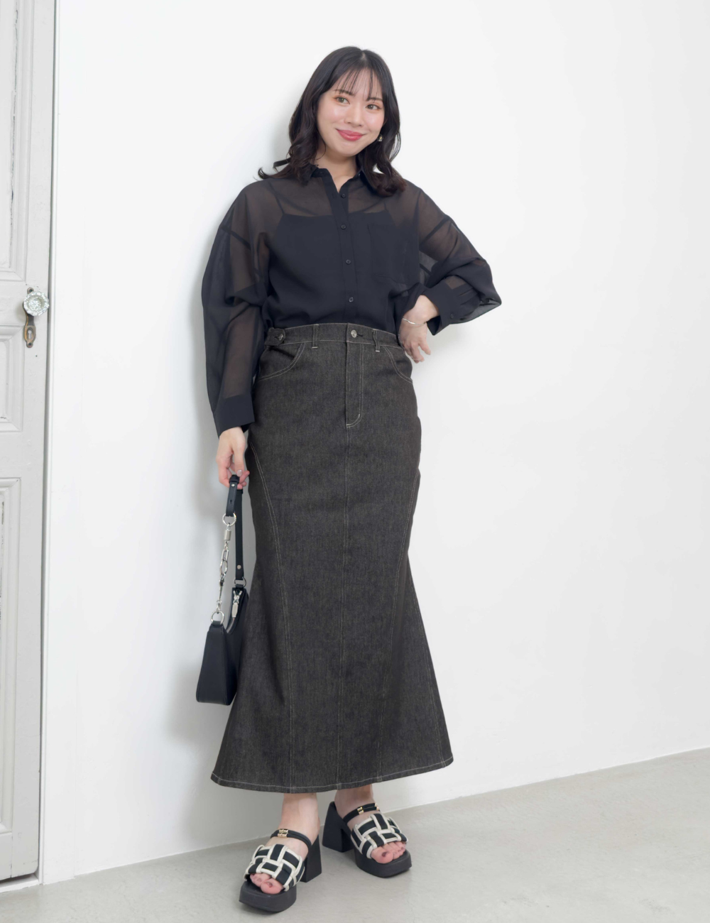 [Kaihara Denim] Adjustable Stretch Mermaid Skirt [Unbelievable Stretch]