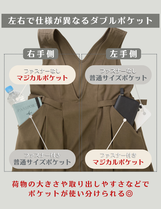 ウエストタックジャンパースカート