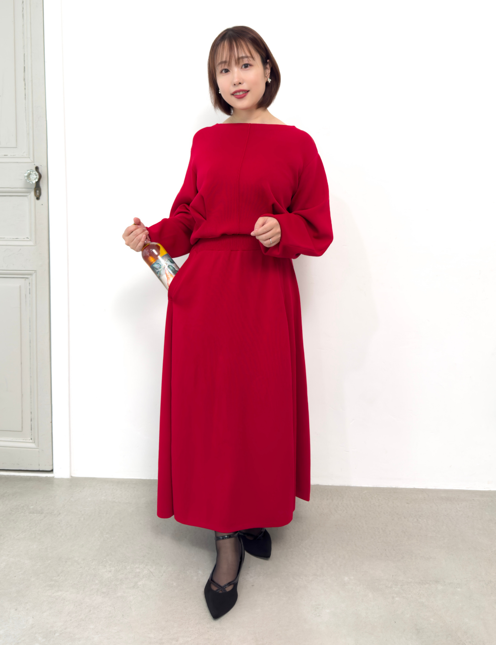 ウエストタックニットセットアップ