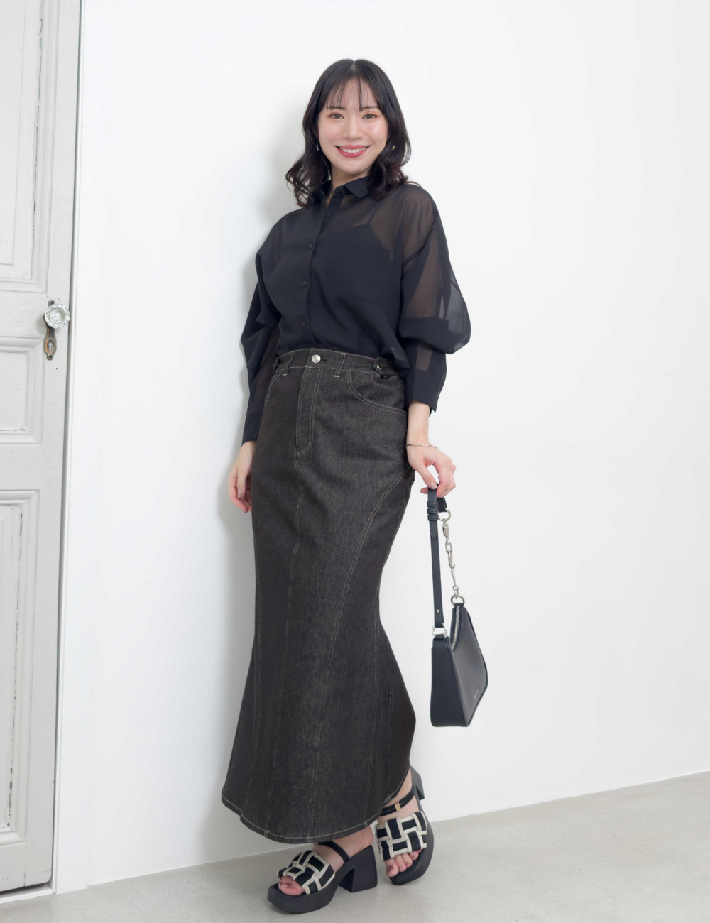 [Kaihara Denim] Adjustable Stretch Mermaid Skirt [Unbelievable Stretch]