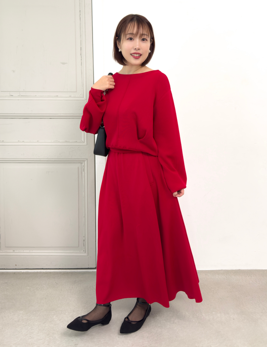 ウエストタックニットセットアップ