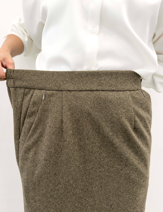【Setup compatible】Herringbone I-line skirt