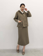 【Setup compatible】Herringbone I-line skirt
