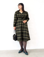 Cache-coeur Checked Dress