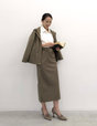 【Setup compatible】Herringbone I-line skirt