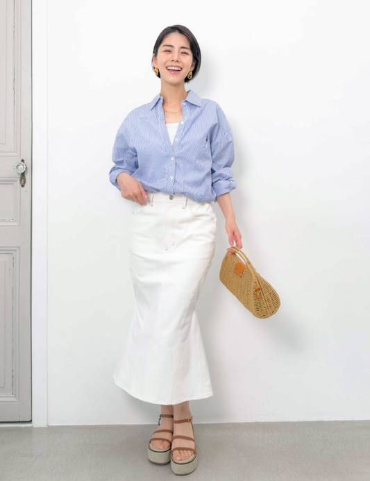 [Kaihara Denim] Adjustable Stretch Mermaid Skirt [Unbelievable Stretch]