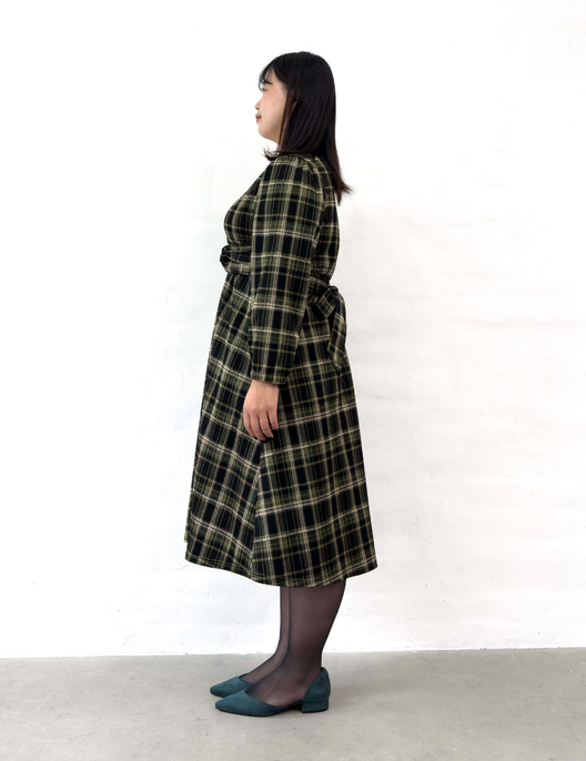 Cache-coeur Checked Dress