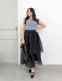 Random tiered skirt
