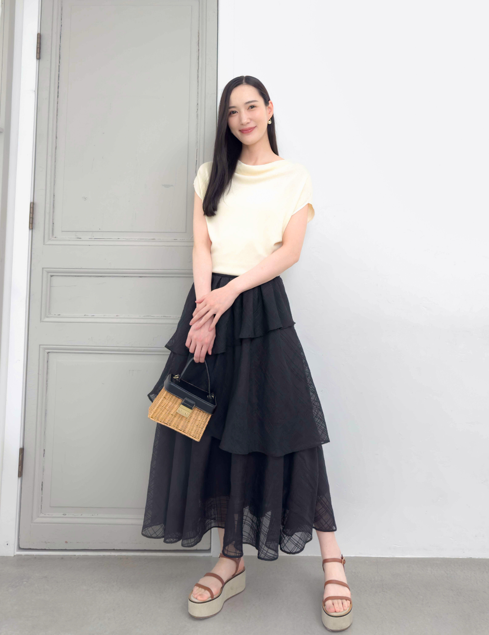Random tiered skirt