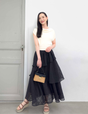 Random tiered skirt