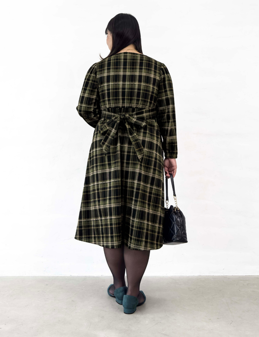 Cache-coeur Checked Dress